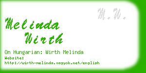 melinda wirth business card